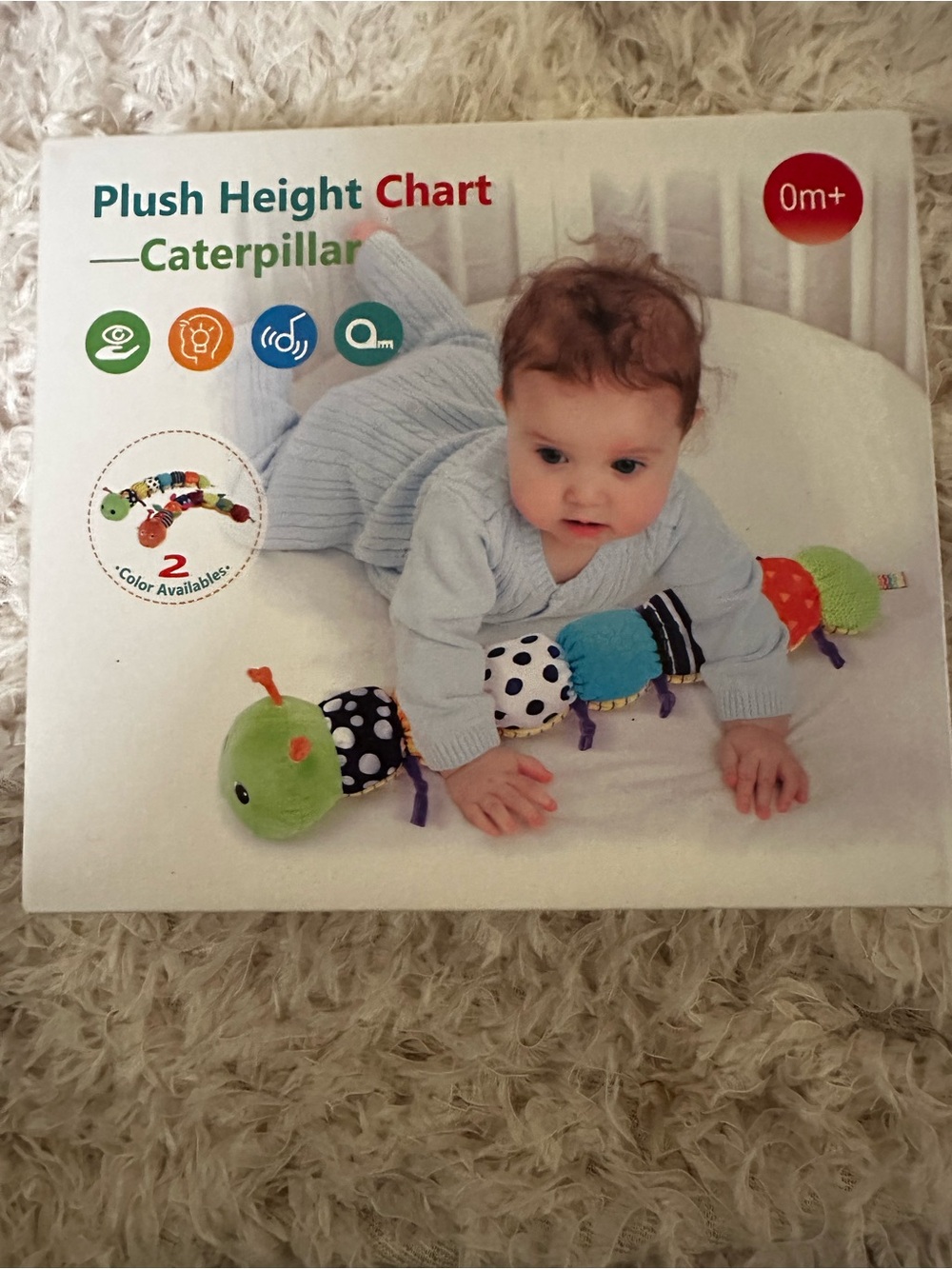 Plush Caterpillar Height Chart Toy - Green Multicolor